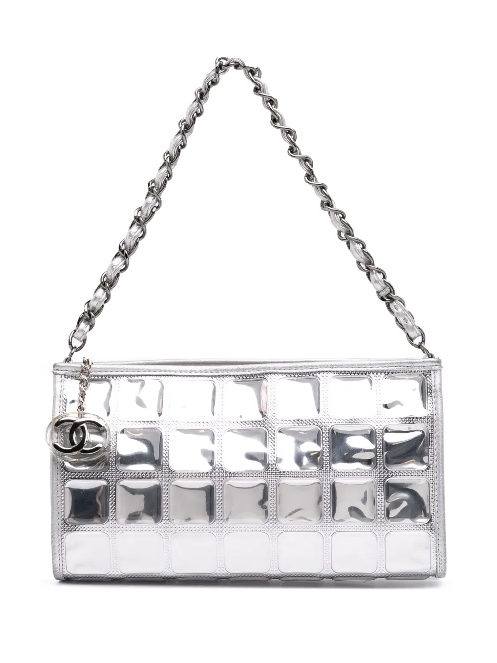 CHANEL Pre-Owned 2006-2008 Vinyl Ice Cube Pochette shoulder bag | Silver | Image 1