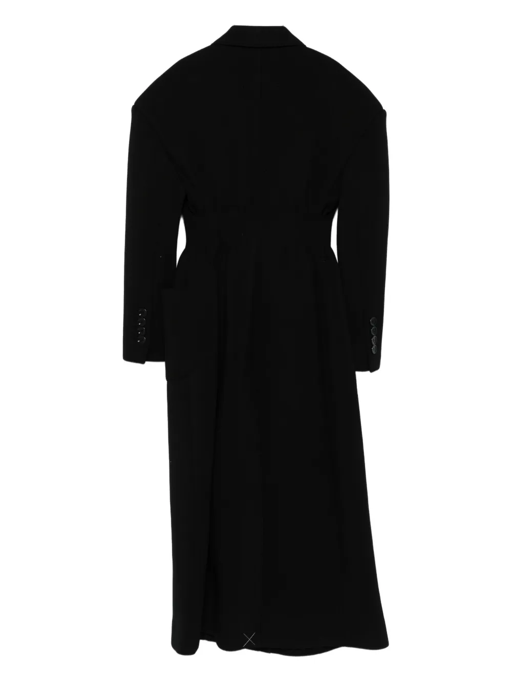 Pre-owned Dolce & Gabbana Double-breasted Midi Coat In Black