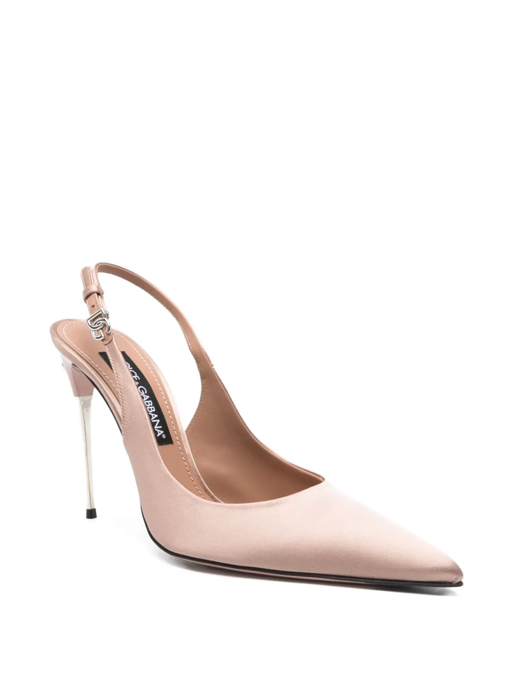 Dolce & Gabbana Pre-Owned 105 mm leren slingback pumps - Beige