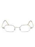 Lindberg geometric-framed glasses - Gold