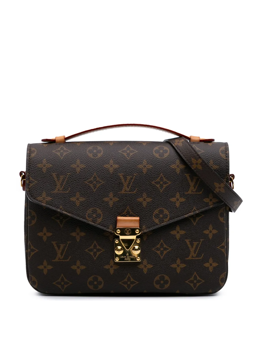 Pre-owned Louis Vuitton 2021-2025 Monogram Pochette Metis Satchel