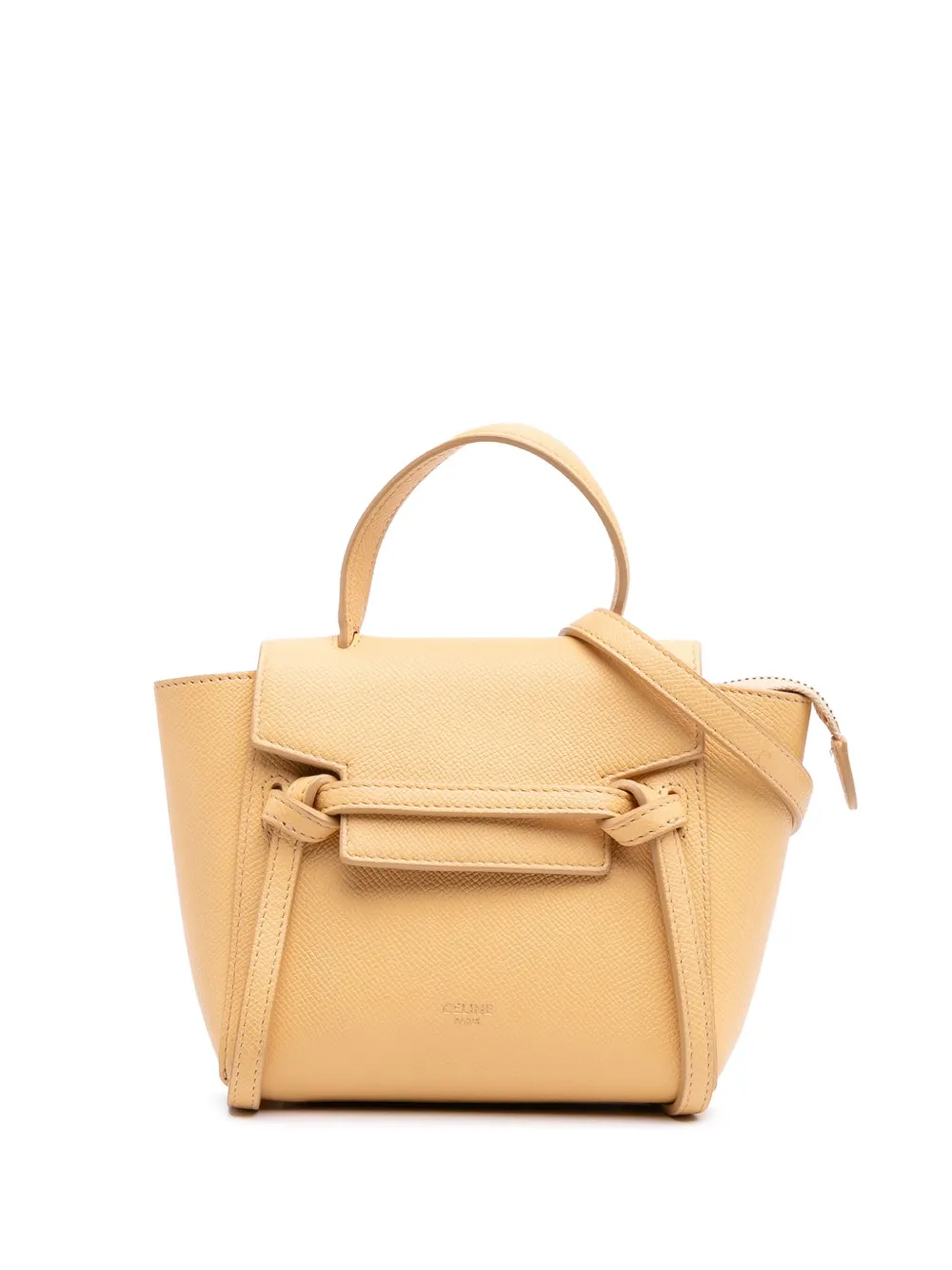 Céline Pre-Owned 2020 ピコ グレインカーフ ベルトバッグ サッチェル - イエロー Céline Pre-Owned 2020 ピコ グレインカーフ ベルトバッグ サッチェル - イエロー