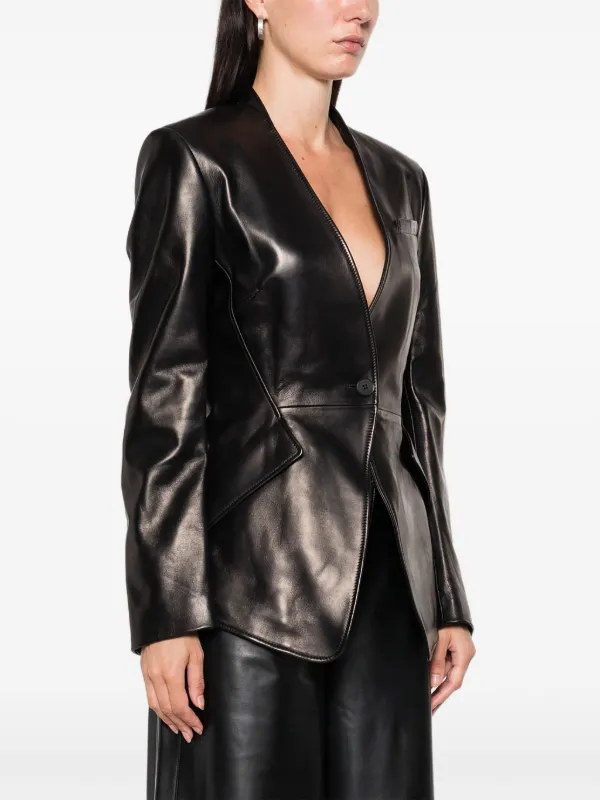 Alexander McQueenのレザージャケット McQueen クラシック レザー バイカー ジャケット | ブラック