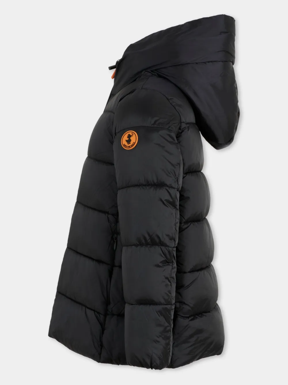 Save The Duck Kids hooded quilted jacket Zwart