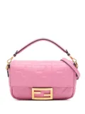Fendi Pre-Owned 2010-2025 Mini Zucca Embossed Leather Baguette satchel - Pink