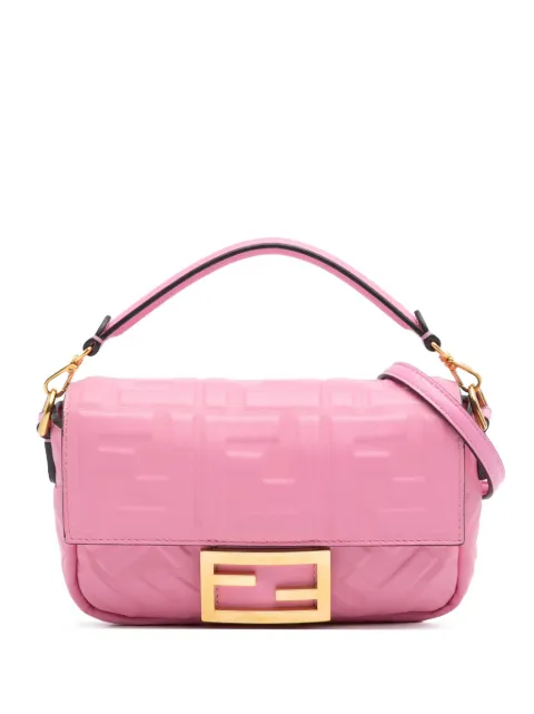 Fendi Pre-Owned شنطة 'باغيت' جلد صغيرة بنقش زوكا وحمالة كتف 2010-2025