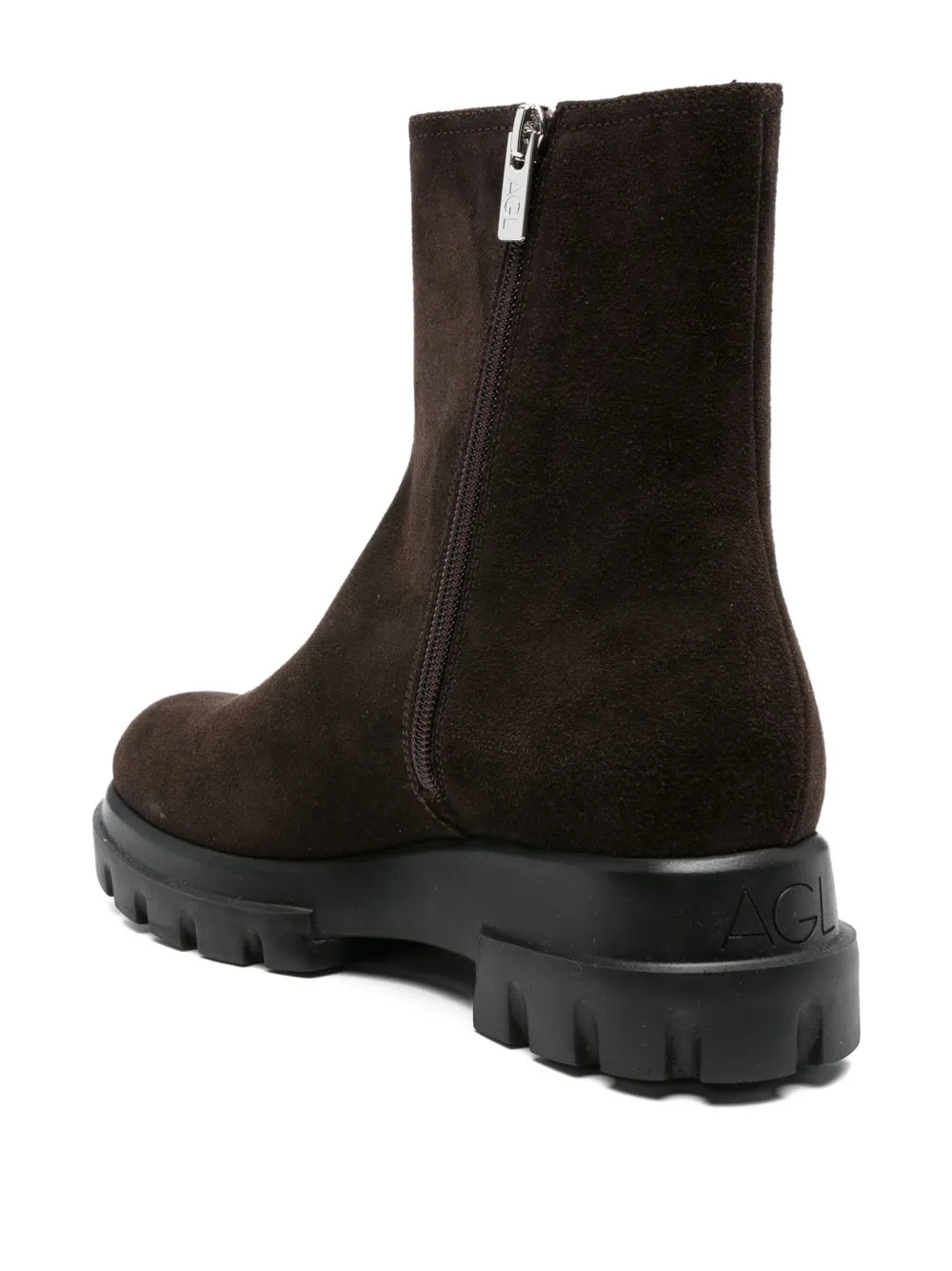 AGL 40mm elastic-panel round-toe boots Brown