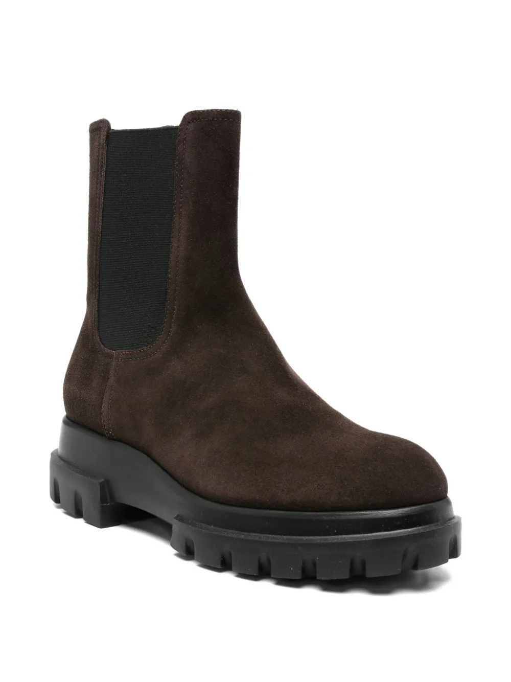 AGL 40mm elastic-panel round-toe boots Brown