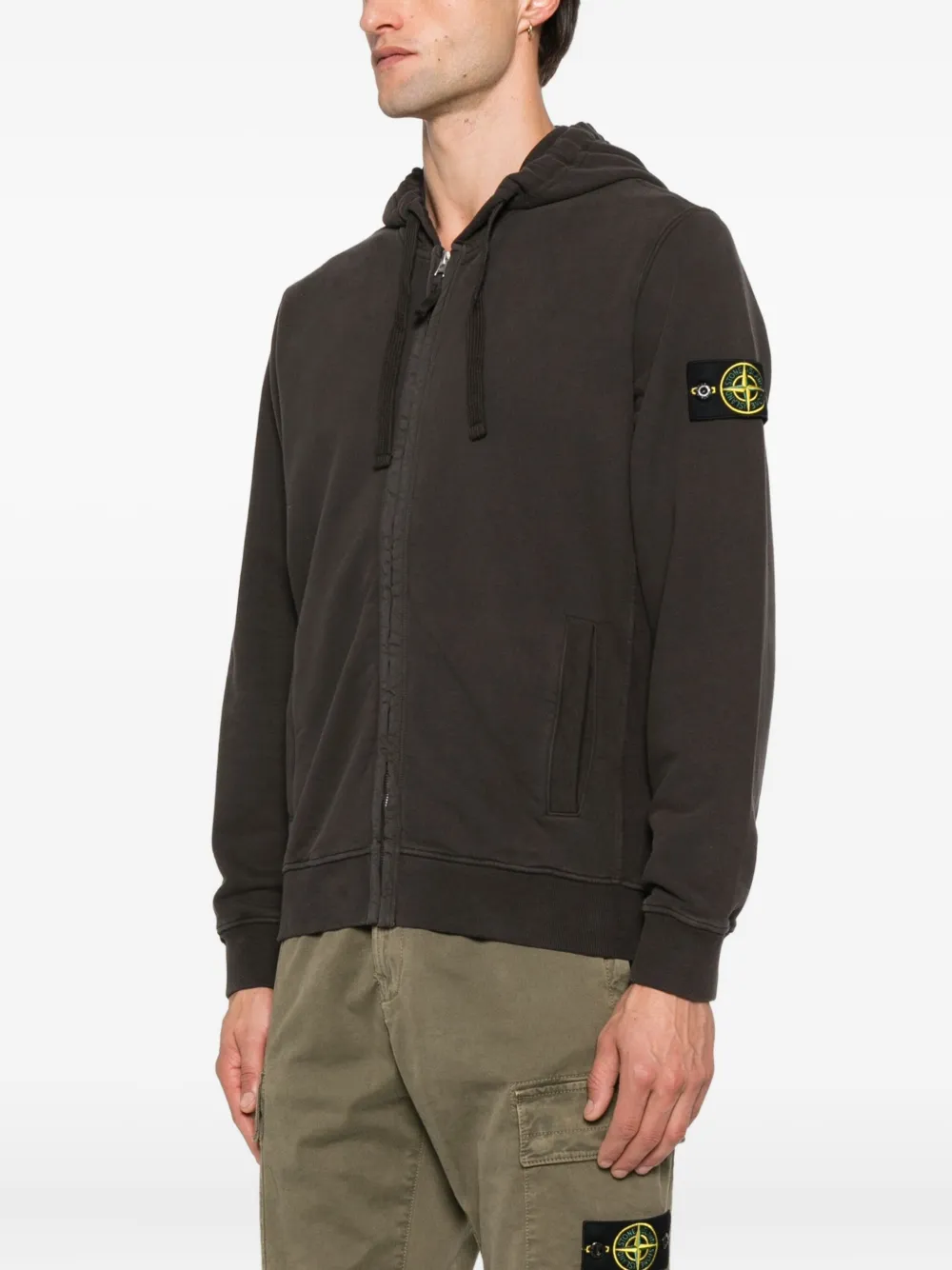 Stone Island zip-up hoodie Grijs