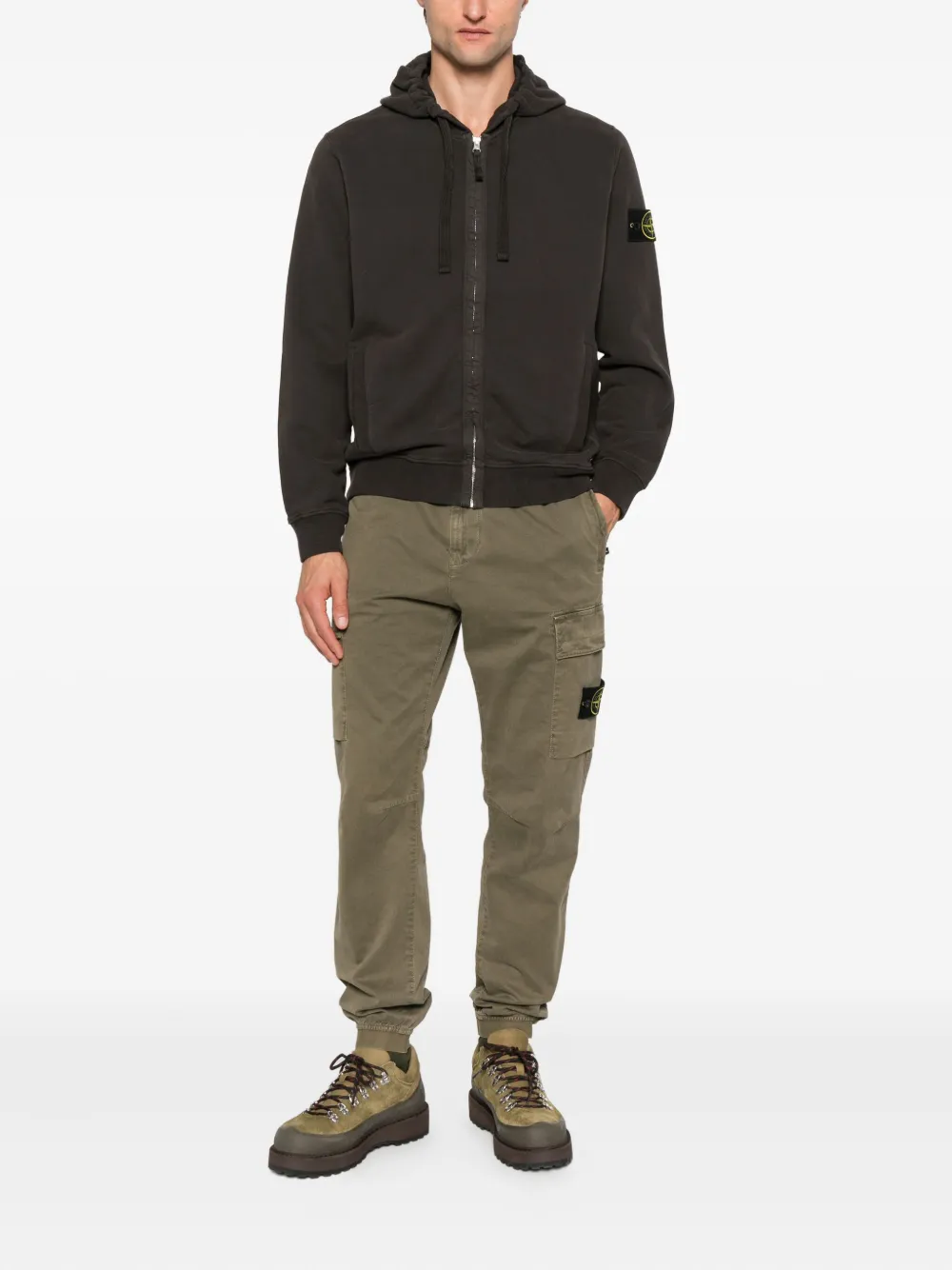 Stone Island zip-up hoodie Grijs