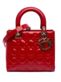 Christian Dior Pre-Owned 2018 Medium Patent Cannage Lady Dior satchel - Red