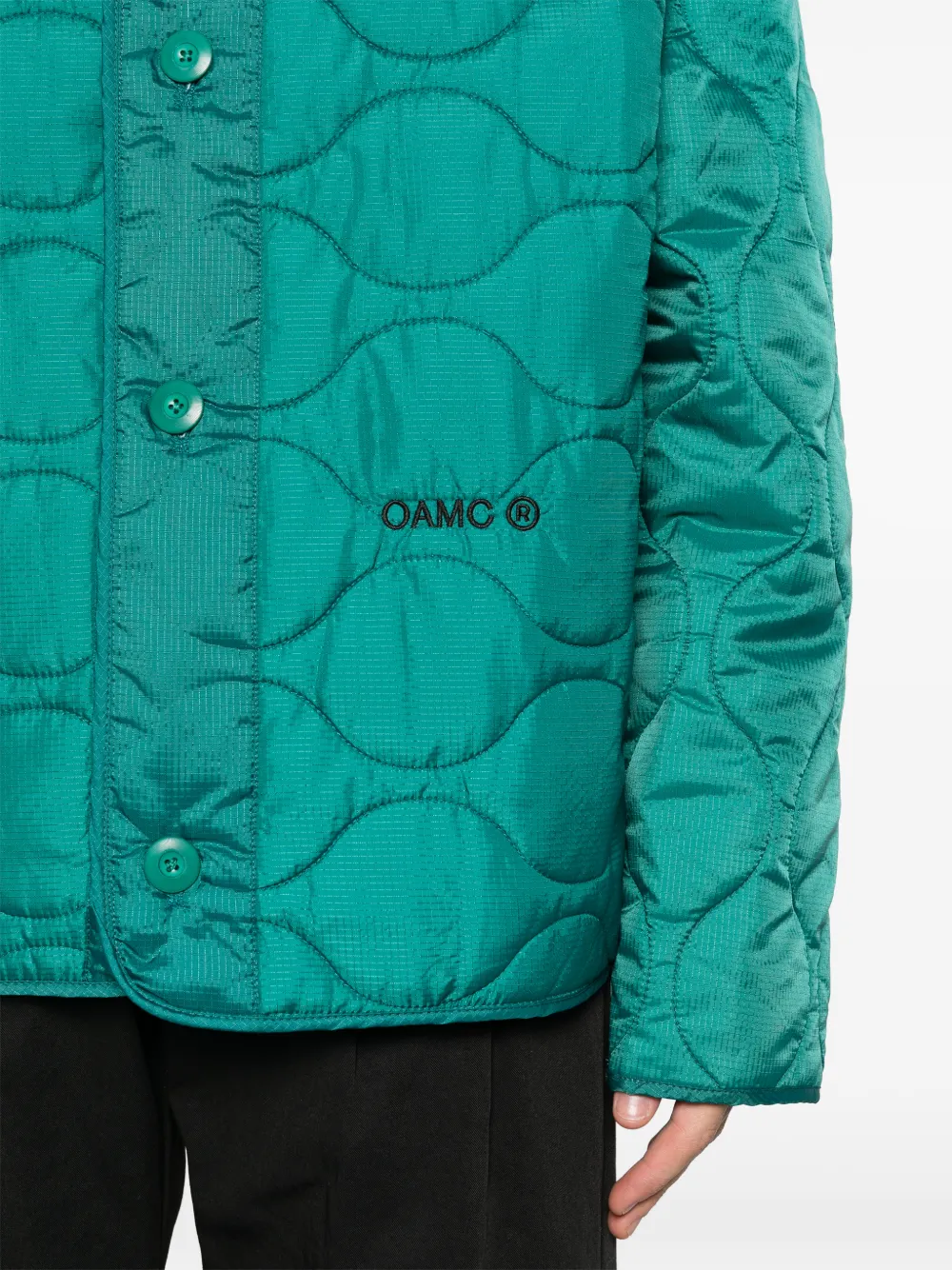 OAMC Quilted Jacket | Green | FARFETCH