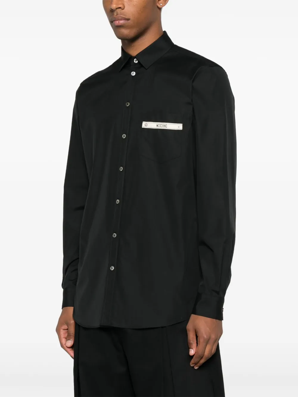 logo-detail pocket shirt
