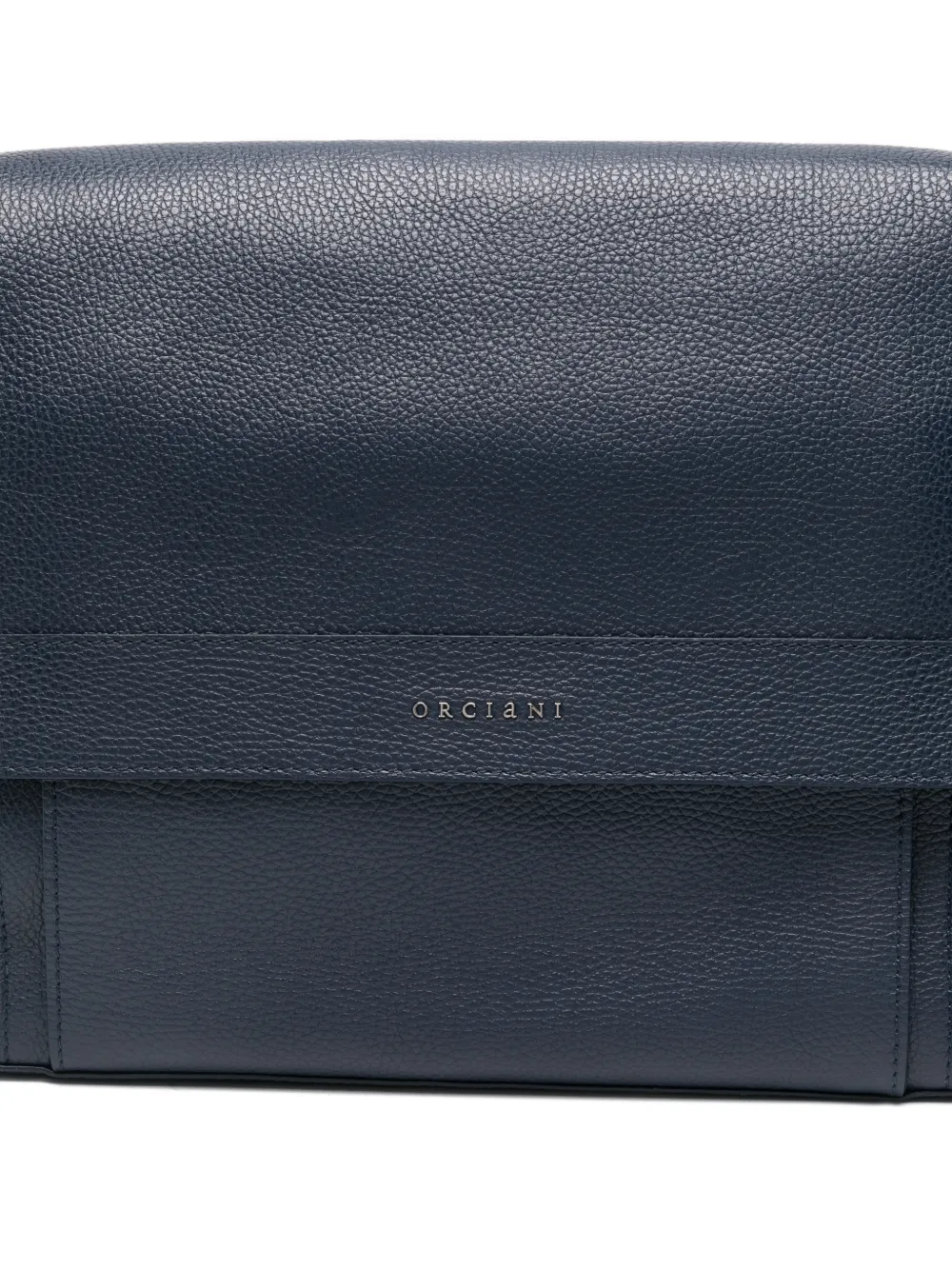 Orciani Leren messengertas Blauw