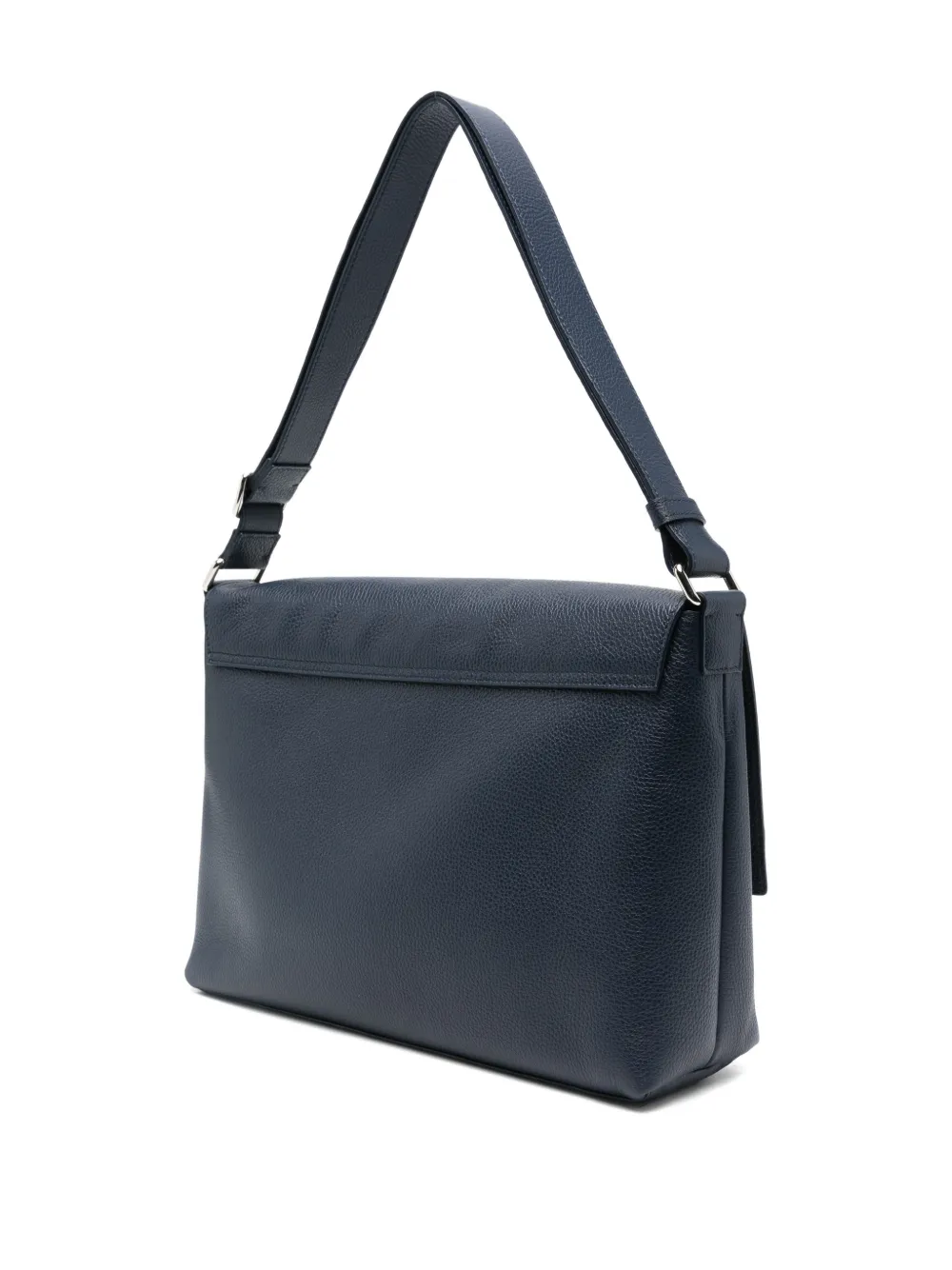 Orciani Leren messengertas Blauw