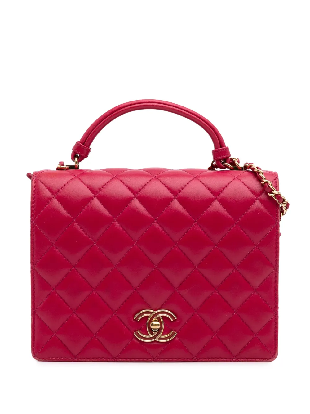 CHANEL Pre-Owned 2016-2017 スモール マトラッセ ラムスキン シチズン シック フラップ サッチェルバッグ - CHANEL Pre-Owned 2016-2017 スモール マトラッセ ラムスキン シチズン シック フラップ サッチェルバッグ -