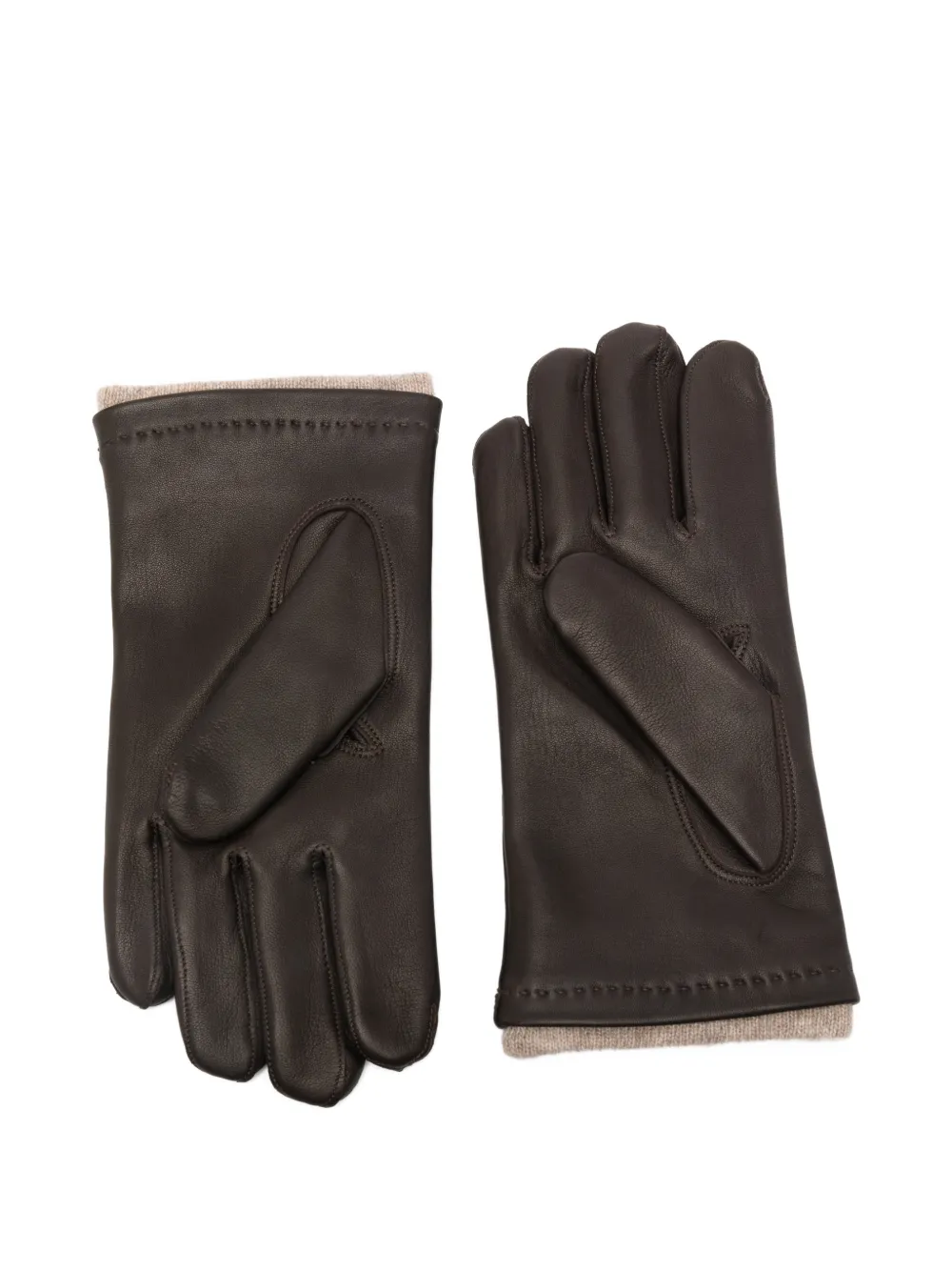 Orciani Stitching Gloves - Bruin