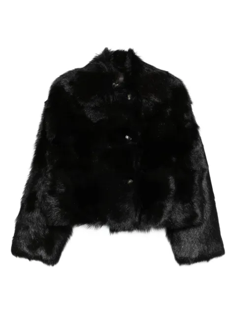 Alberta Ferretti cropped button-fastening jacket