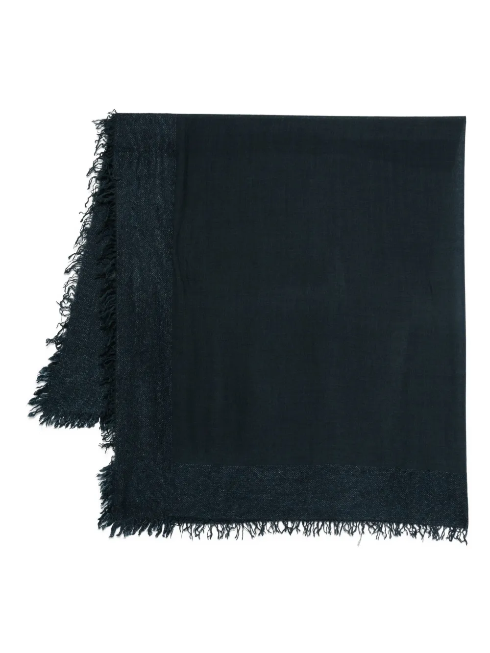 Faliero Sarti fringed scarf Blauw