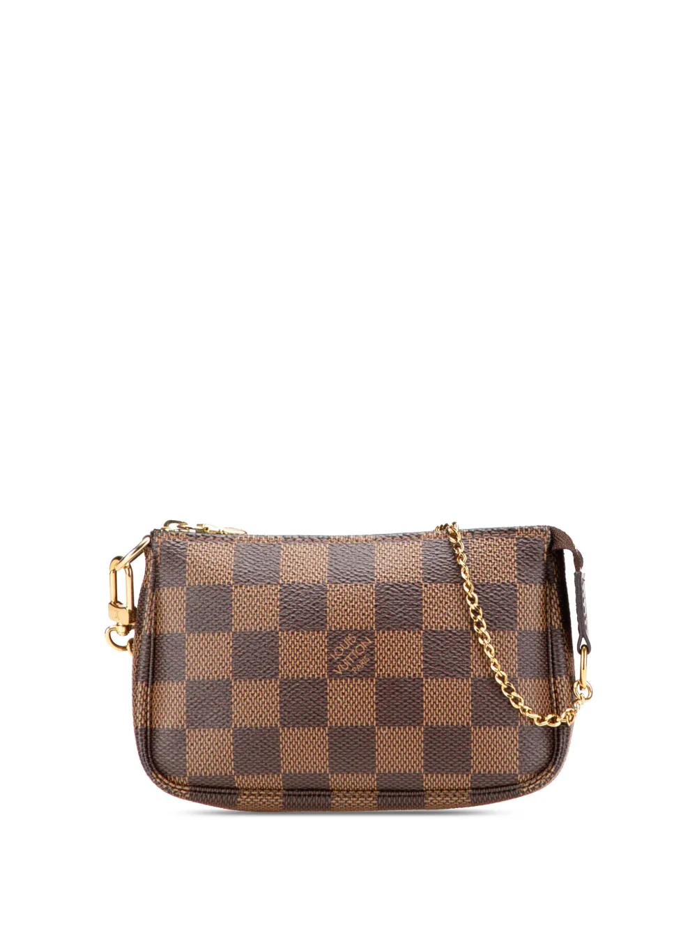 Louis Vuitton Pre-Owned 2019 ダミエ エベヌ ミニ ポシェット アクセソワール ハンドバッグ - ブラウン Louis Vuitton Pre-Owned 2019 ダミエ エベヌ ミニ ポシェット アクセソワール ハンドバッグ - ブラウン