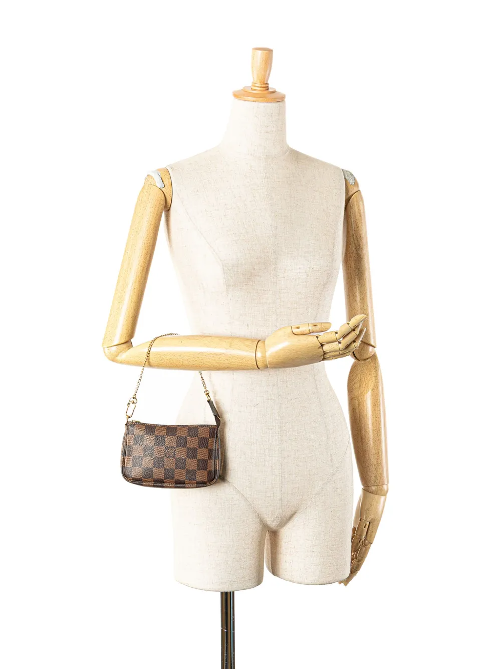 Louis Vuitton Pre-Owned 2019 Damier Ebene Mini Pochette Accessoires handbag | Pre-Owned | Image 2
