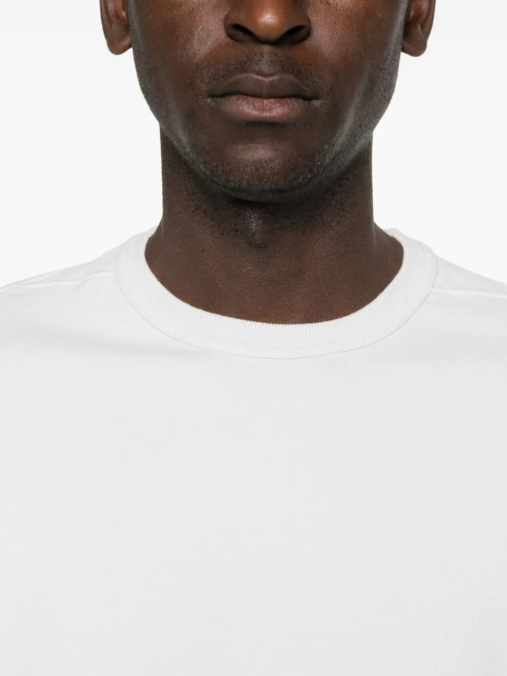 Stone Island Regular-fit Crewneck Sweatshirt With Elasticated Cuffs In White