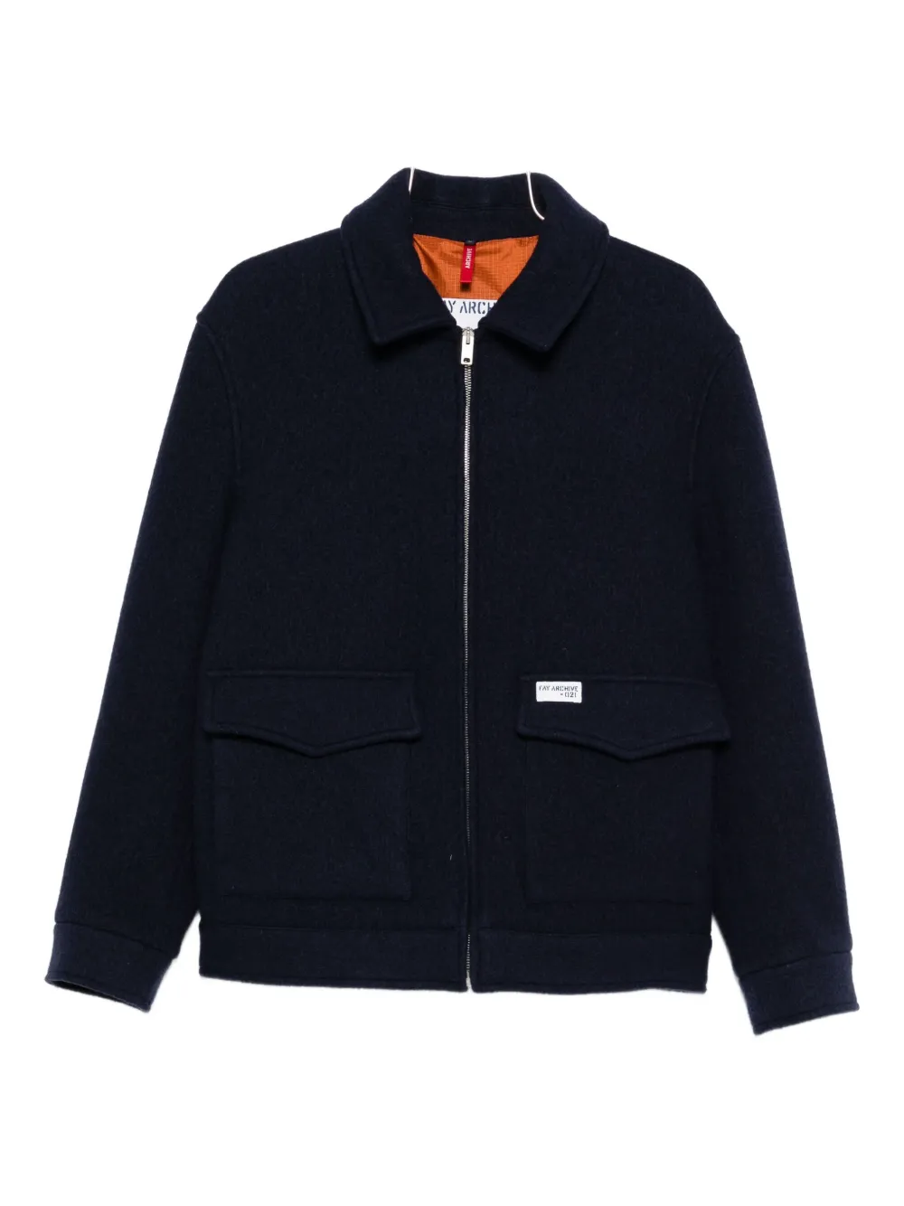 Fay zip-front flap-pocket shirt jacket | Blue | Image 1