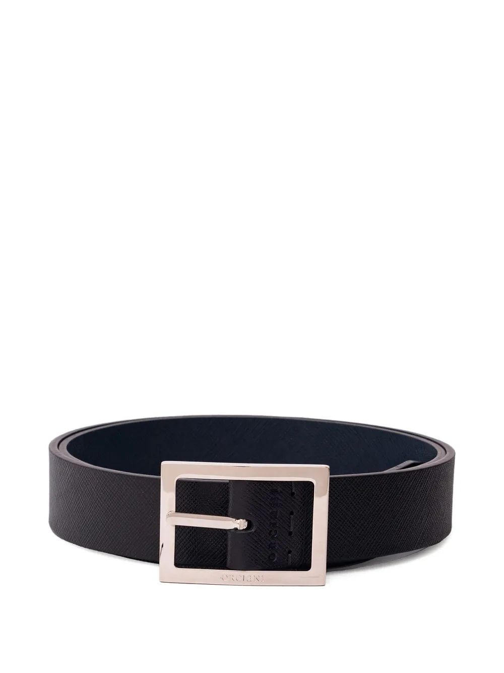 Orciani square-buckle belt - Zwart