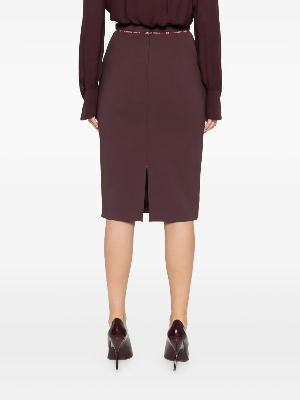 Elisabetta Franchi waistband-detail pencil skirt Bruin
