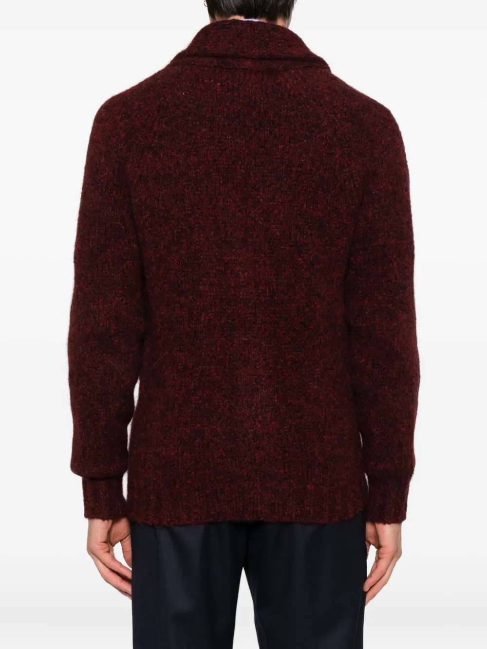 Brunello Cucinelli Button-front Shawl-collar Cardigan In Multi