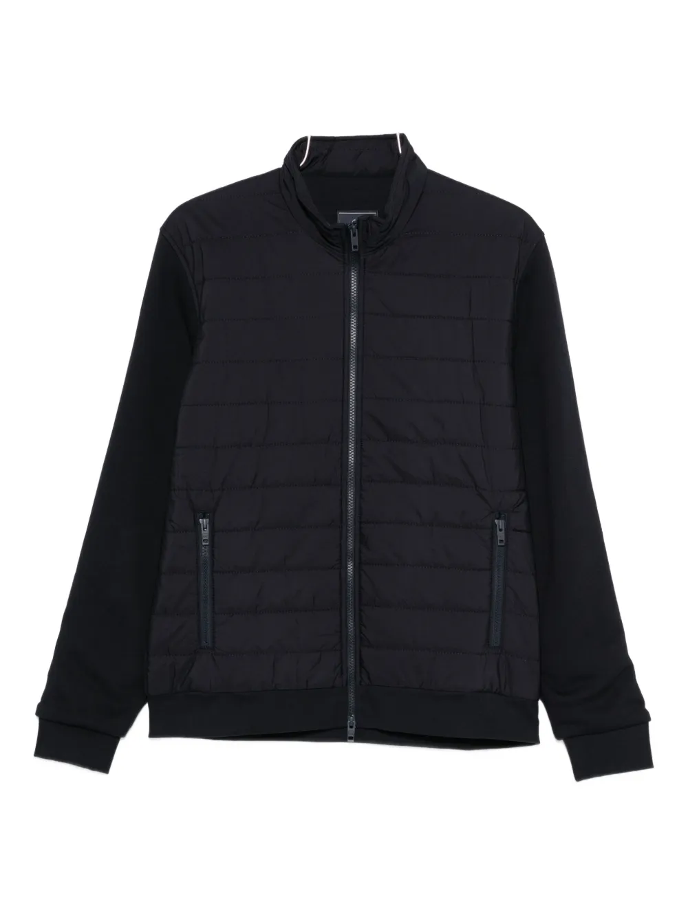 Fay Quilted-panelled Jacket In Blue