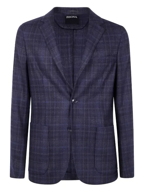 Zegna Blazer xadrez de lã