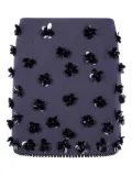 Semicouture flower-embellished mini skirt - Blue