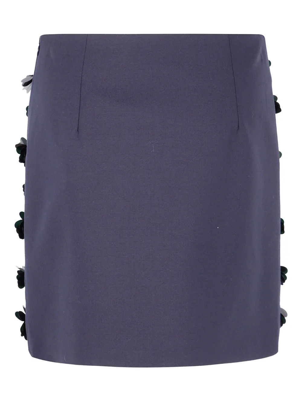 Semicouture flower-embellished mini skirt Blauw