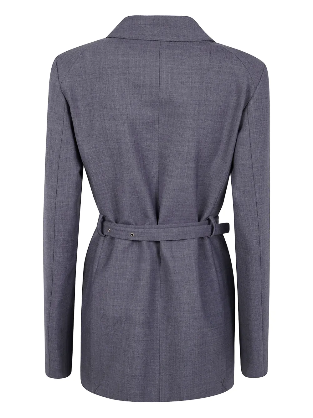 Semicouture belted notched-lapel jacket Grijs
