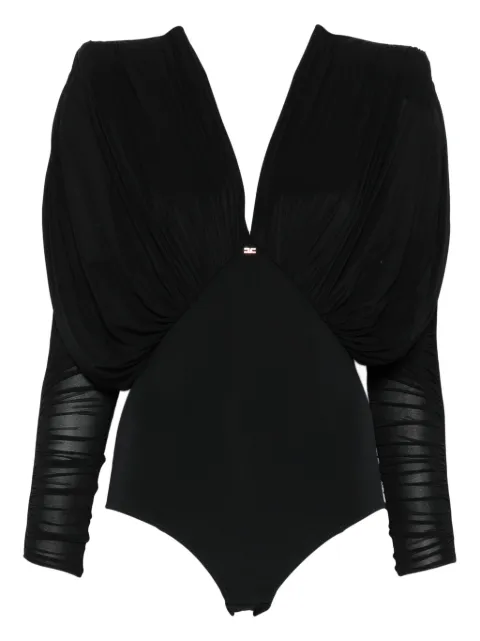 Elisabetta Franchi pleated-shoulder bodysuit