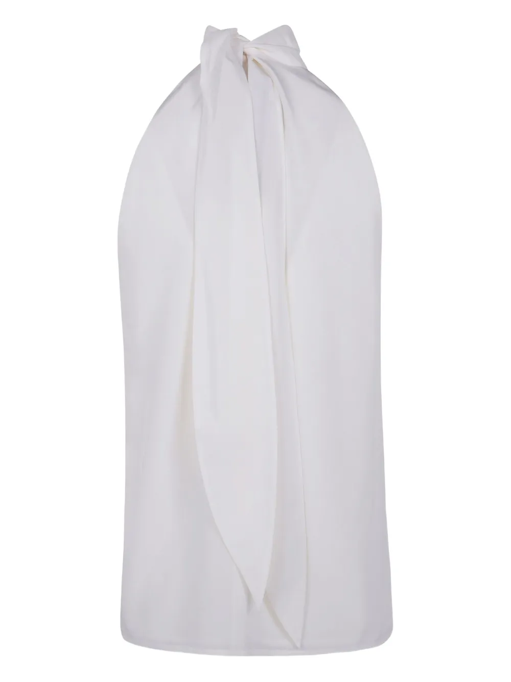 Max Mara halter-neck silk top Wit