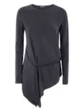 Ann Demeulemeester Deana draped asymmetric top - Black