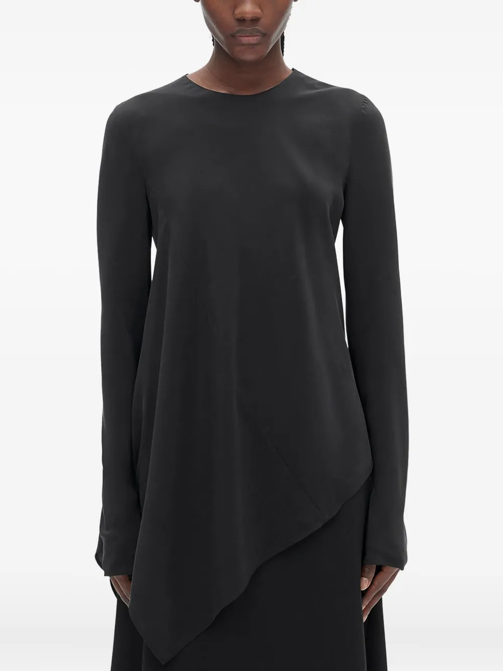 Ann Demeulemeester Deana draped asymmetric top | Black | Image 1