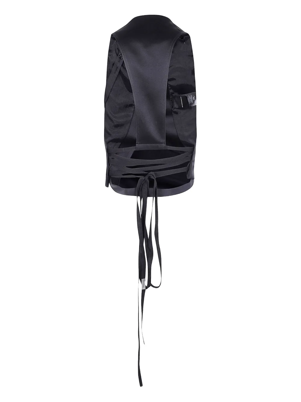 Ann Demeulemeester Mary satijnen gilet Zwart