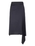 Ann Demeulemeester wrap asymmetric skirt - Black