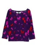 Versace Pre-Owned 1998-1999 butterfly-pattern jumper - Purple
