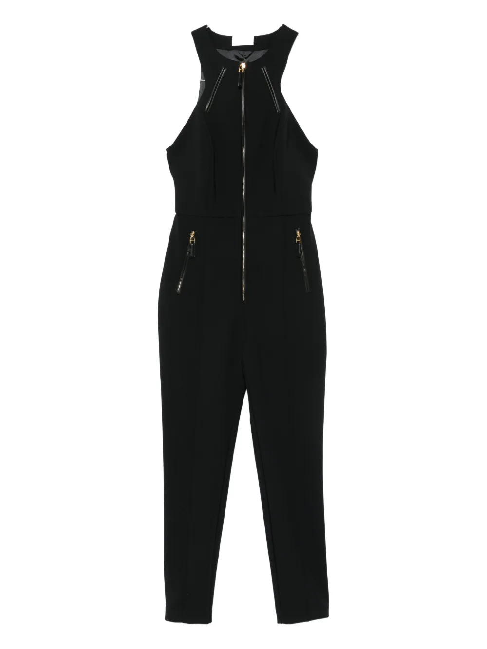 Elisabetta Franchi zip-front halterneck jumpsuit - Nero