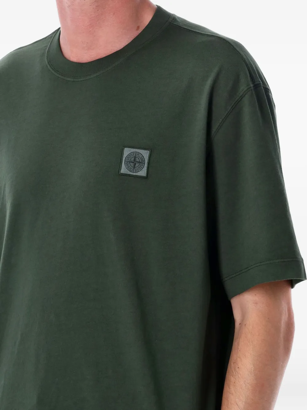 Stone Island cotton T-shirt Groen