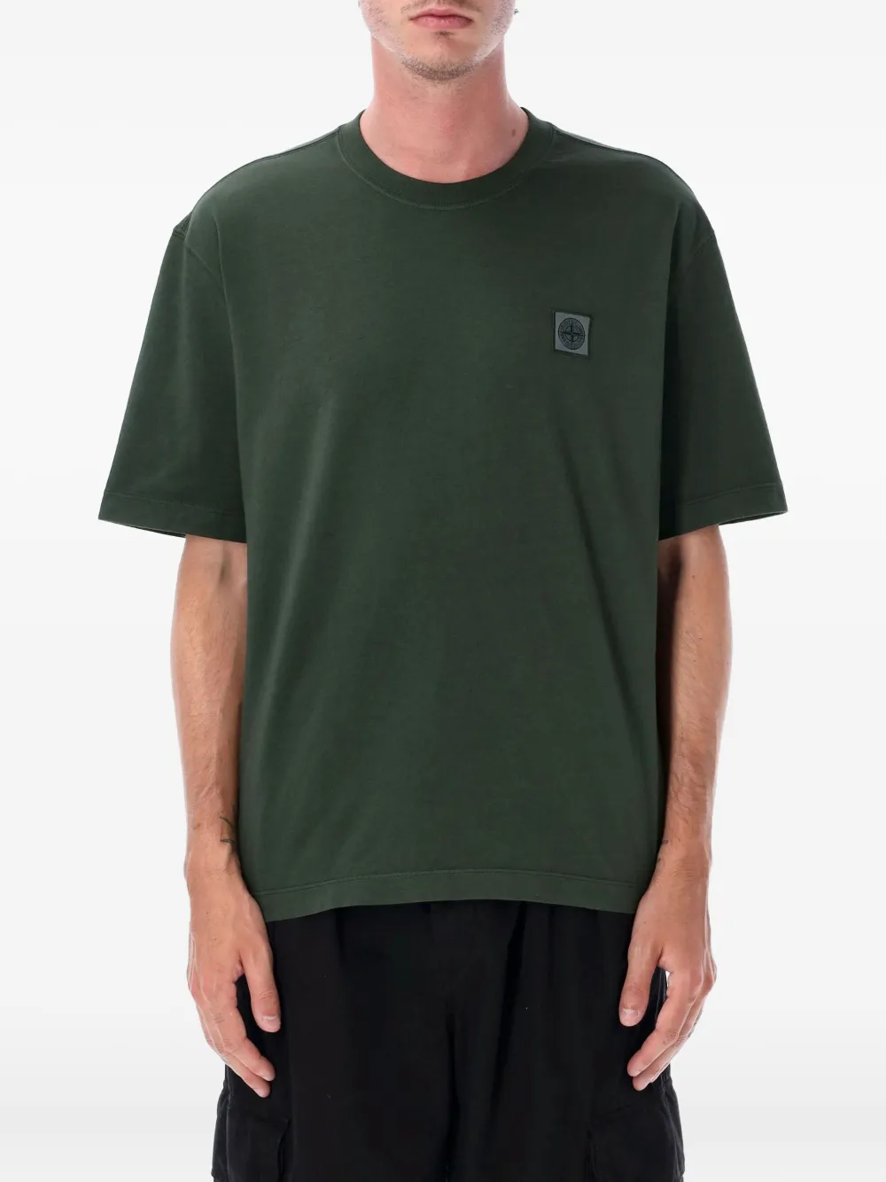 Stone Island cotton T-shirt Groen