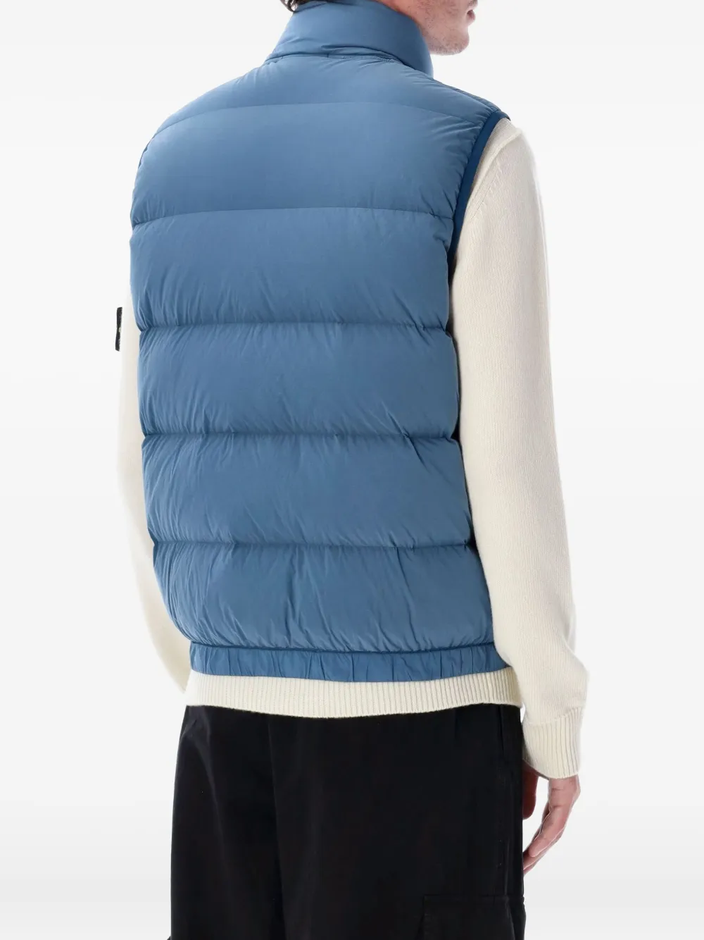 Stone Island Bodywarmer met logopatch Blauw