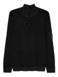 C.P. Company half-zip lens-pocket sweater - Black