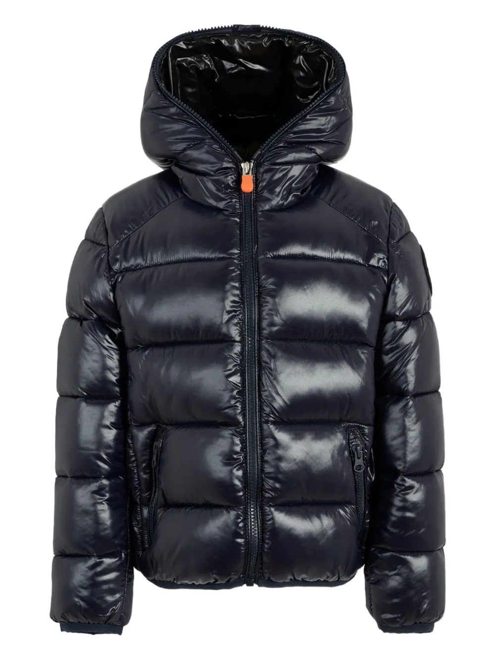Save The Duck Kids hooded puffer jacket Blauw