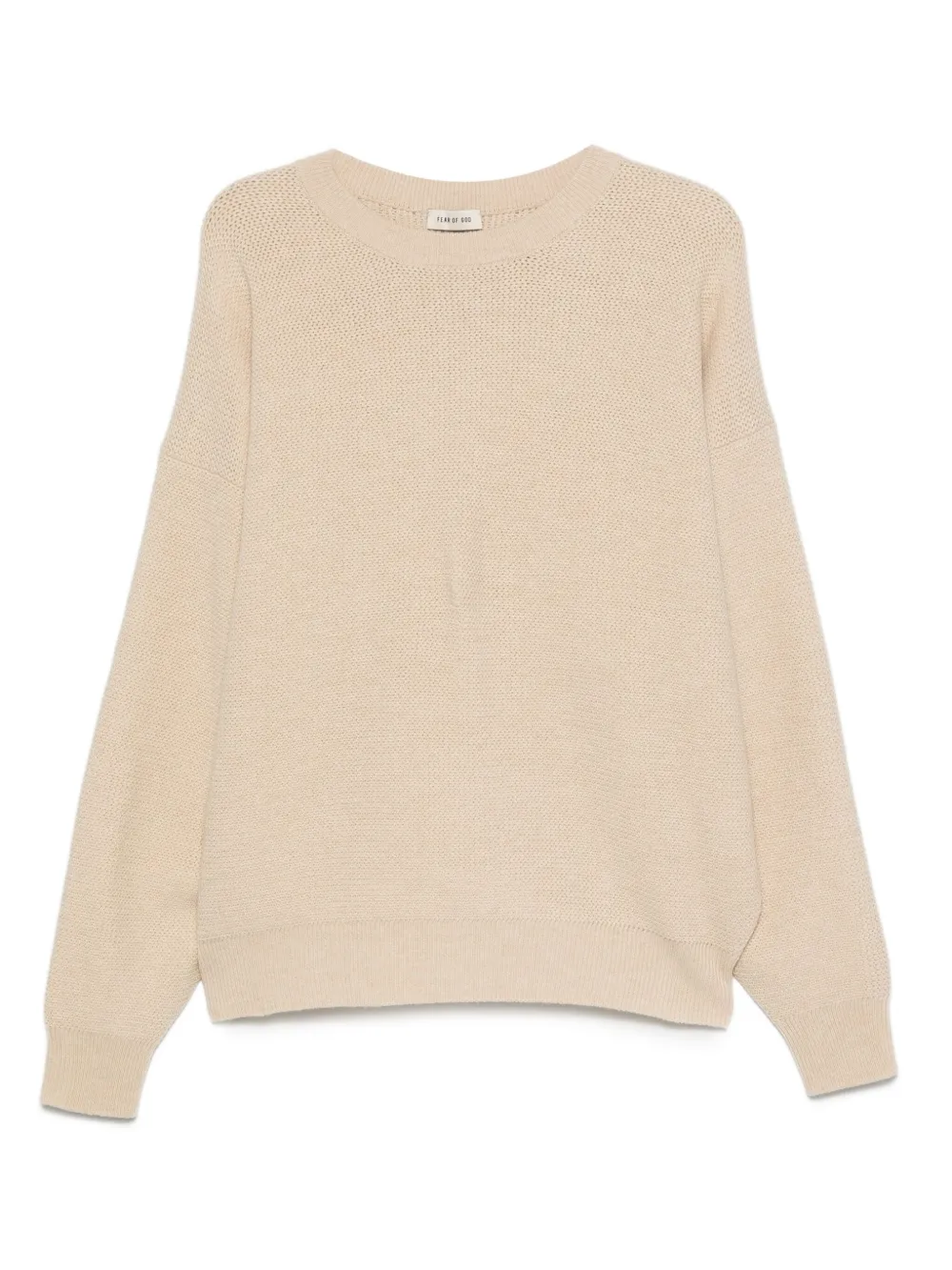 Fear Of God Round-neck Wool Sweater In Neutral