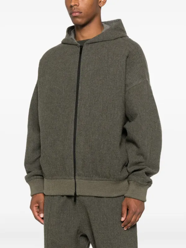 _fear_and_misery_ Fear Of God zip-up Hoodie | Grey | FARFETCH SG
